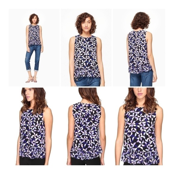 Kate Spade ♠️ NEW YORK Spinner Double Layer Tank - Picture 2 of 7